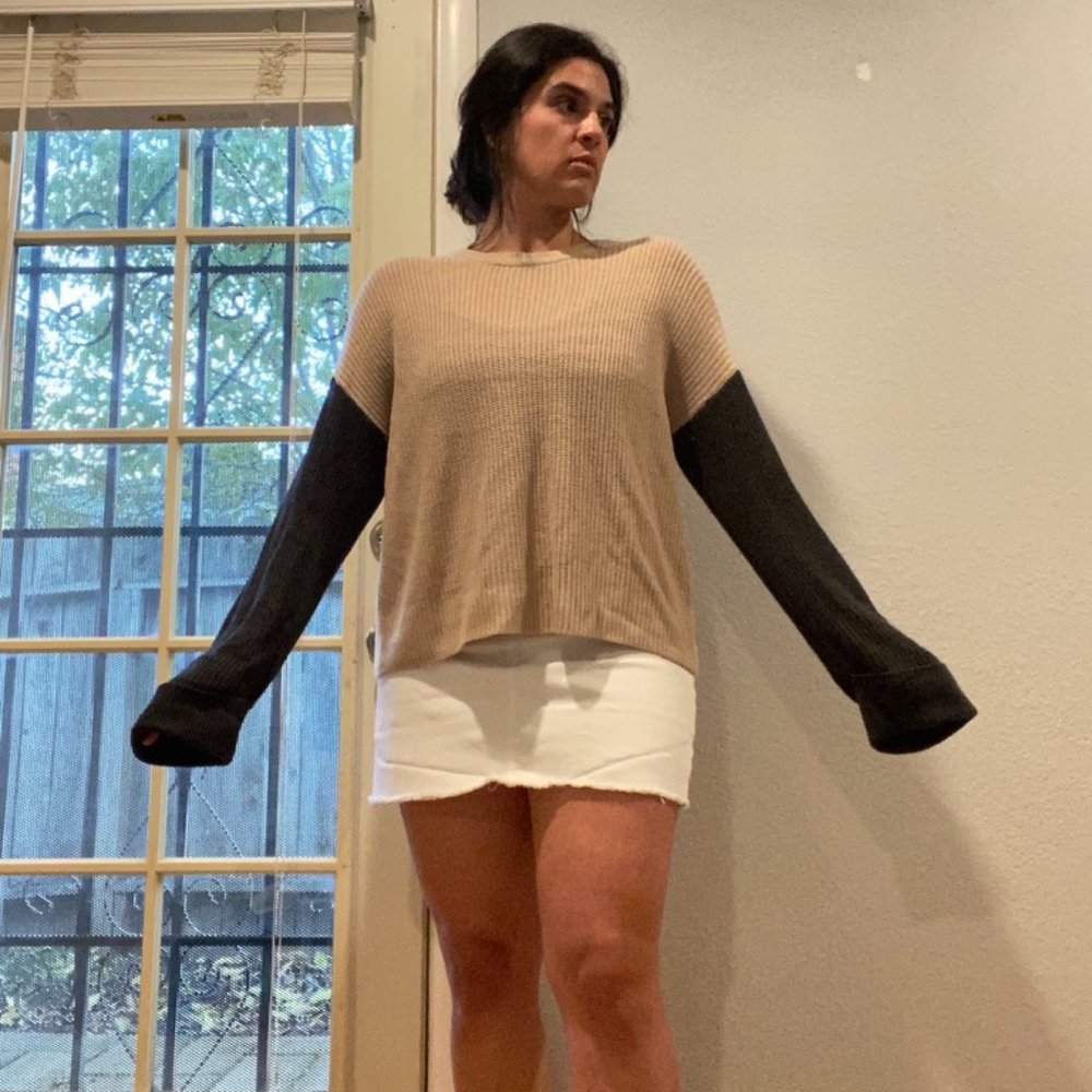 Splendid Tricolor Color Blocking Sweater